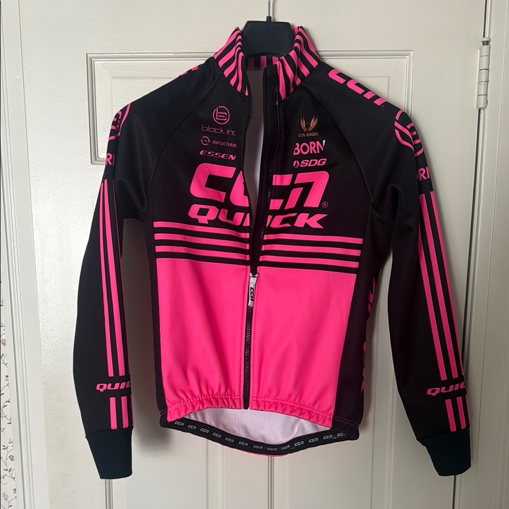 Black and Pink Performance Cycling Jacket